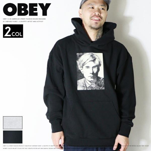 OBEY オベイ パーカー スウェット プルオーバー オーバーサイズ アンディーウォーホル シェパー...