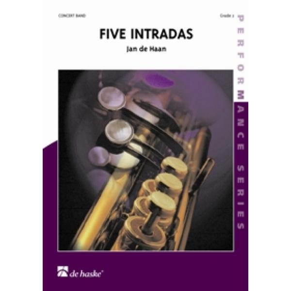 取寄 | Five Intradas | ヤン・デ・ハーン  ( 吹奏楽 | 楽譜 )