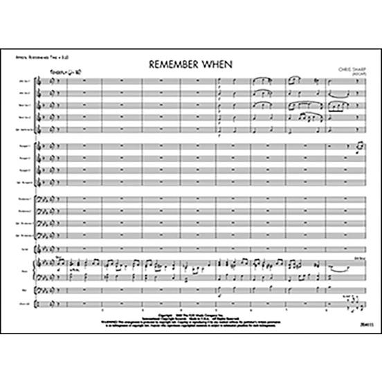 取寄 | Remember When | クリス・シャープ  ( ビッグバンド | 楽譜 )