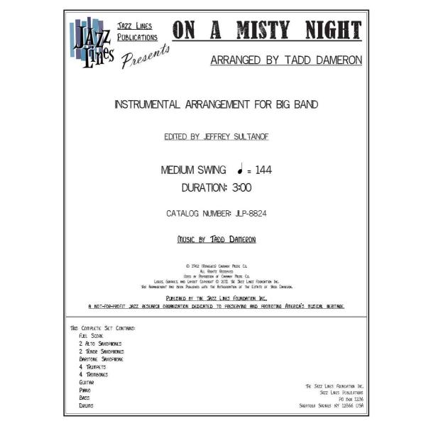 取寄 | 試聴可 | On a Misty Night | Tadd Dameron / arr. ...