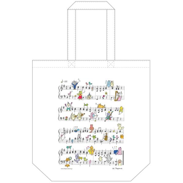 ミュージックストア・ジェイ・ピー特製トートバッグ・ニャンズプレイミュージック1（キャンバス素材+軽い...