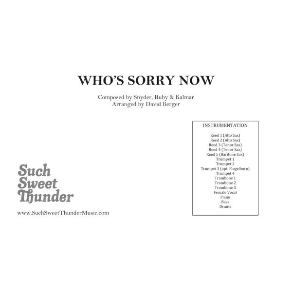 Who's Sorry Now | Ted Snyder ・ Words by Bert Kalma...