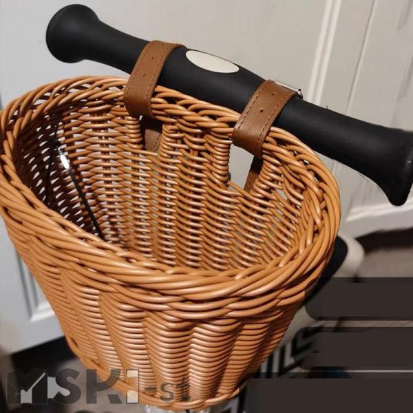 前かご ラタンバスケット 自転車 前掛けカゴ 前カゴ ミニ バスケット キッズ 子供用 自転車 バラ...