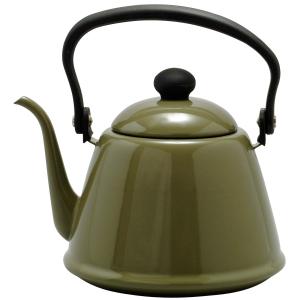 野田琺瑯(Nodahoro) ドリップケトル 2L ホーロー ガス火/IH対応 細口 日本製 オリーブ DK-200OL