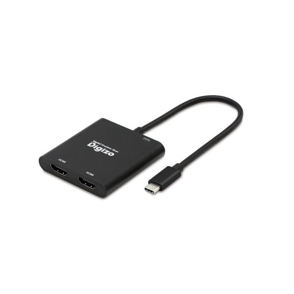 プリンストン Digizo USB-C HDMI変換アダプター 4K対応×2ポート 最大3画面表示 ...