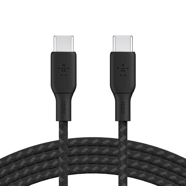 Belkin USB-C to USB-C 編組ケーブル 100W対応 急速充電 PD対応 超高耐久...