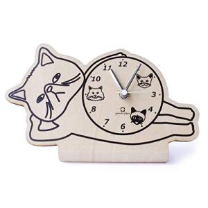 ヤマト工芸 stand clock エキゾチックショートヘア -CATS- YK19-104 約W22.5 D9.5 H13｜msks