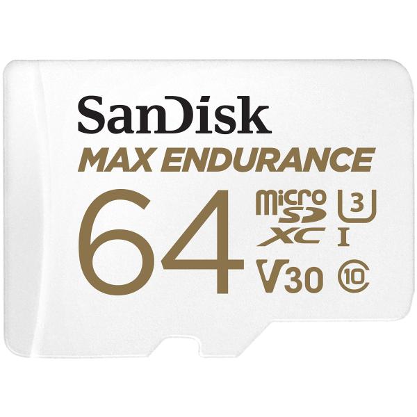 SanDisk 64GB MAX Endurance microSDXC Card with Ada...