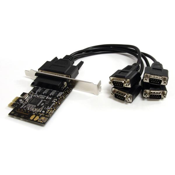 StarTech.com シリアル4ポート増設PCIeカード ブレークアウトケーブル付 4x RS2...