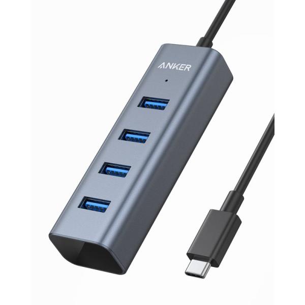 Anker USB-C 4ポート USB3.0 ハブ 40cm ケーブル MacBook iPad ...