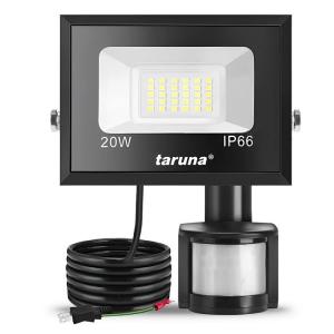 taruna 20Wセンサーライト LED投光器 コンセント式 屋外 人感センサー 作業灯 防犯ライト IP66 LED 昼光色 6500K｜mskshop371