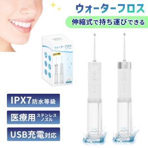 【15%OFF＆2点目半額クーポン】【Red Dot＆IF受賞デザイナーの最新作】ウォーターフロス 伸縮 USB-C 充電式 口腔洗浄器 5段階調整 200ml esse e1
