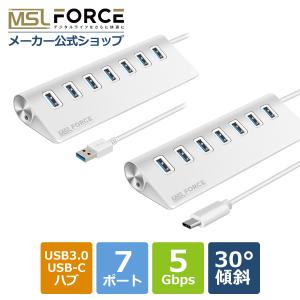 MSL FORCE 7ポート USB3.0ハブ USB C/A Type-C/A 7ポート ハブ バスパワー