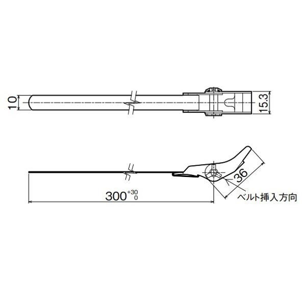 三菱 EL-X0016 防犯灯用 取付バンド 2本1組 適合柱径φ60.5-76.3mm 受注生産品...