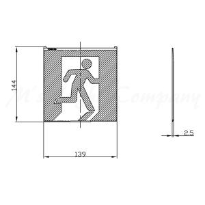 TOSHIBA（東芝） FBK-42701-LS17 LED誘導灯 B級 BH形 天井・壁直付形