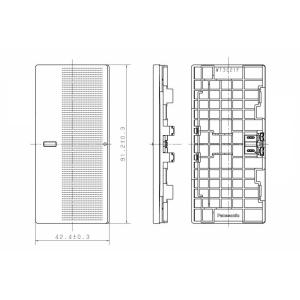 パナソニック WT3021F コスモシリーズワイド21 埋込スイッチハンドル 表示付・ネームなし ベ...