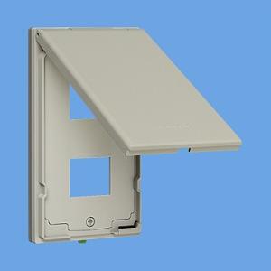 パナソニック WTF7902 防滴プレート 樹脂製 コンセント2コ用 取付枠付