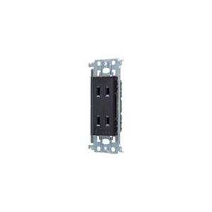 Panasonic - パナソニック　埋込ダブルコンセント（マットブラック）WTL1502MB 27個 Panasonic パナソニック WTL1502MB 埋込ダブルコンセント 金属枠