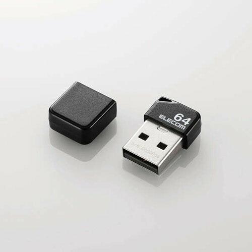 エレコム MF-SU2B64GBK USBメモリ / USB2.0 / 小型 / キャップ付 / 6...