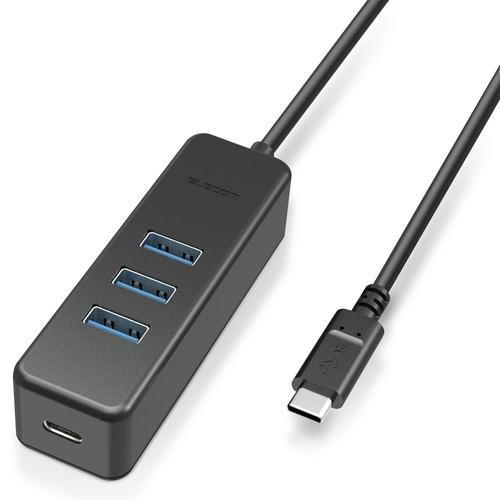 エレコム ELECOM USBハブ タイプC USB3.0 USBメス × 3ポート マグネット付 ...