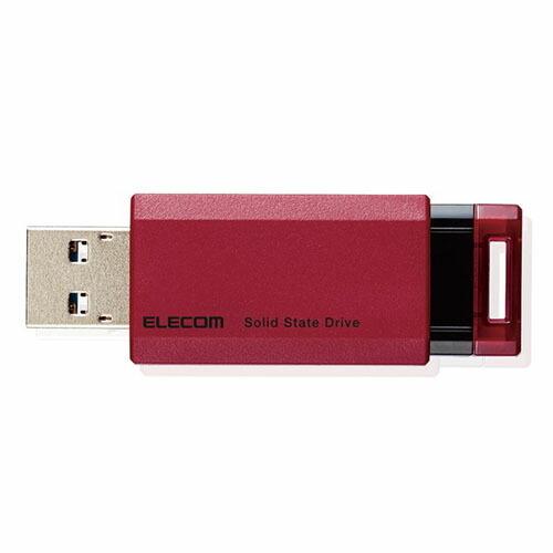 エレコム ELECOM SSD 外付け ポータブル 250GB 小型 ノック式 USB3.2(Gen...