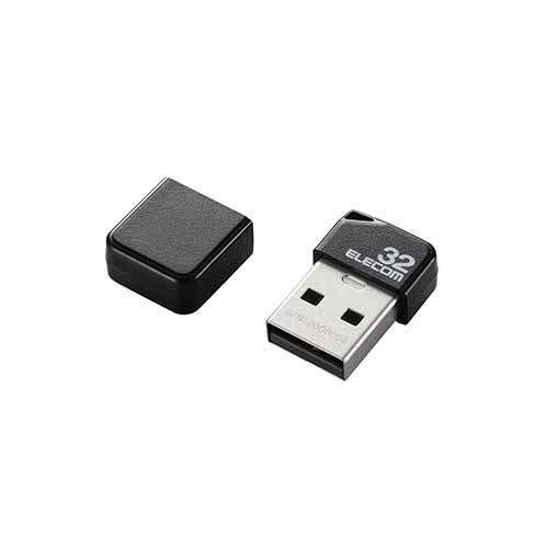エレコム MF-SU2B32GBK USBメモリ / USB2.0 / 小型 / キャップ付 / 3...