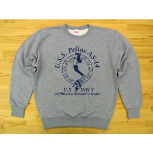 U.S. MARINE CORPS 杢グレー 9.7oz トレーナー スウェット 紺色