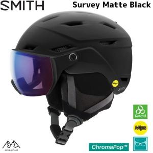 スミス 調光 バイザーヘルメット サーヴェイ マット ブラック Smith Survey MIPS Matte Black CP Photochromic Rose Flash 010273301｜msp-net