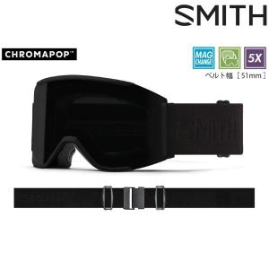 スミス スノーゴーグル スカッド マグ ブラックアウト SMITH Squad MAG Blackout Sun Black / Storm Blue Sensor Mirror  010274998｜msp-net