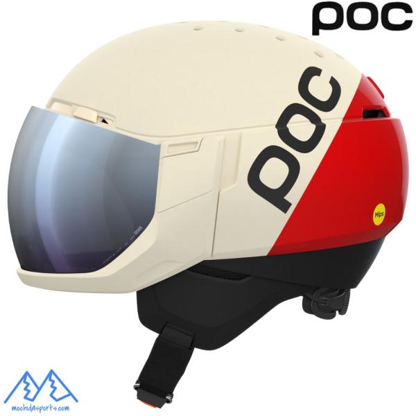 ポック スキー バイザーヘルメット リヴェイターミップス レッド ホワイト POC LEVATOR ...