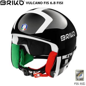 ブリコ レーシング ヘルメット BRIKO VULCANO FIS 6.8 FISI シャイニーブラック ホワイト 2001JV0 900