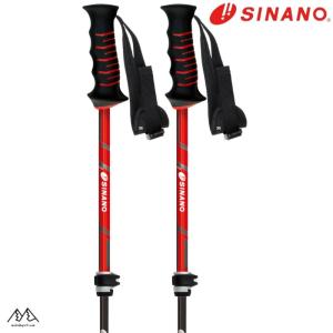 シナノ ストック サイズ調整式 スキーポール フリーファスト アルファ レッド フリーFAST α SINANO FREE FAST 伸縮スキーポール 95-120cm 205084｜MSP NET SHOP