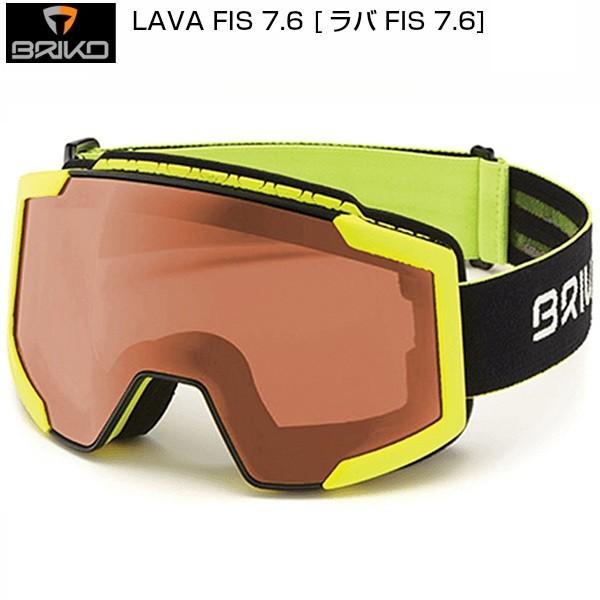 ブリコ スキーゴーグル ラバ FIS 7.6 マットブラック イエローフロー BRIKO LAVA ...