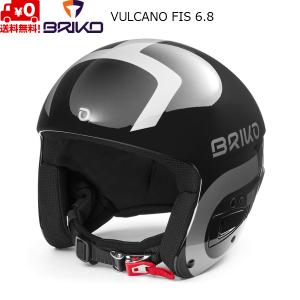 ブリコ レーシング ヘルメット BRIKO VULCANO FIS 6.8 シャイニーブラック/シルバー A0N 211181W-A0N｜msp-net