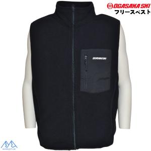 オガサカチーム フリースベスト ブラック OGASAKA TEAM FLEECE VEST BLACK [25-29-BK]｜msp-net