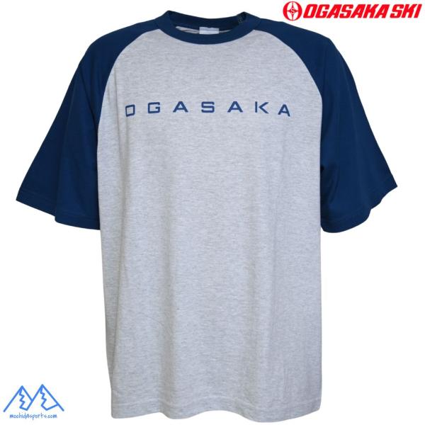 オガサカチーム ラグラン コットン Tシャツ アッシュ/ブルー OGASAKA TEAM RAGLA...