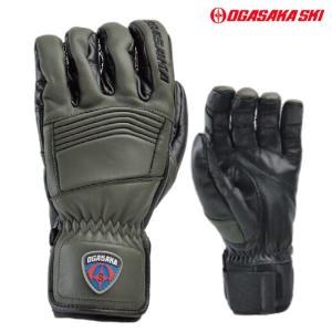 OGASAKA オガサカ 3本指 スキーグローブ やぎ革 GM/CAM キャメル
