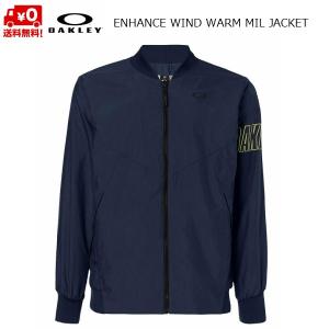 オークリー アウター ジャケット ウインドブレーカー ウィンド ウォーム ジャケット ネイビー OAKLEY ENHANCE WIND WARM MIL JACKET 412819-6FB｜msp-net