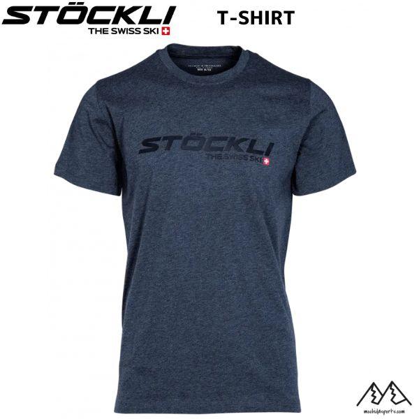 ストックリ コットン Tシャツ ダークグレー杢 STOCKLI T-SHIRT GRAY MELAN...