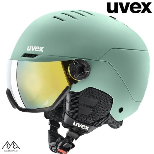 ウベックス スキー バイザーヘルメット オキサイドグリーンマット UVEX wanted visor...