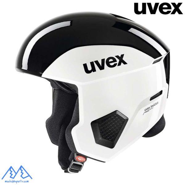 ウベックス レーシング スキー ヘルメット ブラック ホワイト UVEX invictus FIS規...
