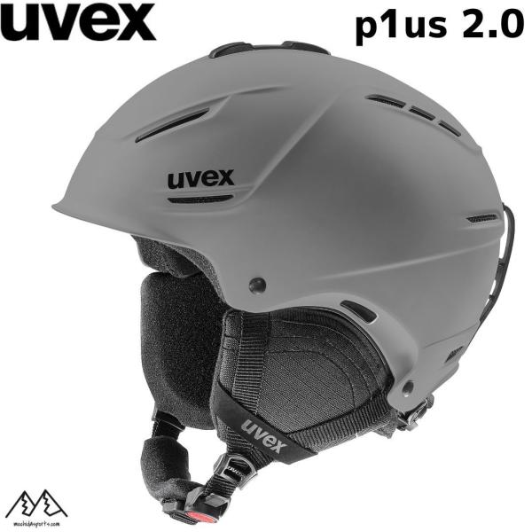 ウベックス スキー ヘルメット UVEX p1us 2.0 ライノーマット グレー 56631003...