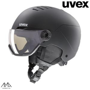 ウベックス スキー 調光バイザーヘルメット ブラックマット UVEX wanted visor pro V BLACK 56631610｜msp-net