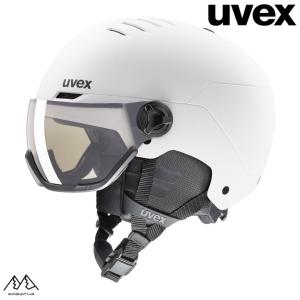 ウベックス スキー 調光バイザーヘルメット ホワイトマット UVEX wanted visor pro V WHITE 56631611｜msp-net