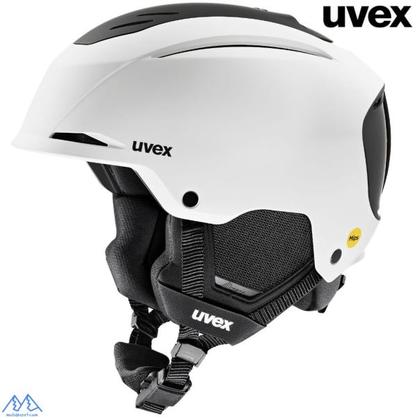 ウベックス スキーヘルメット ミップス ホワイト ブラックマット uvex resolution M...