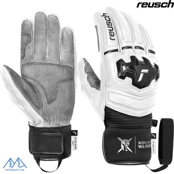 ロイシュ レーシング スキーグローブ シープスキン ホワイト ブラック REUSCH CHAMP ロ...