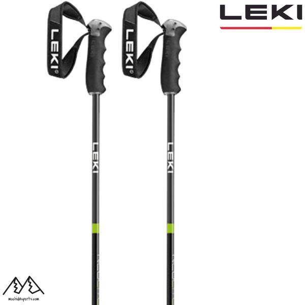 レキ ストック カーボン スキーポール ブラック ネオングリーン LEKI NEOLITE CARB...
