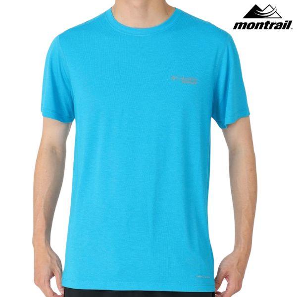 モントレイル トレイルランニング ウエア Tシャツ ブルー MONTRAIL Columbia M ...