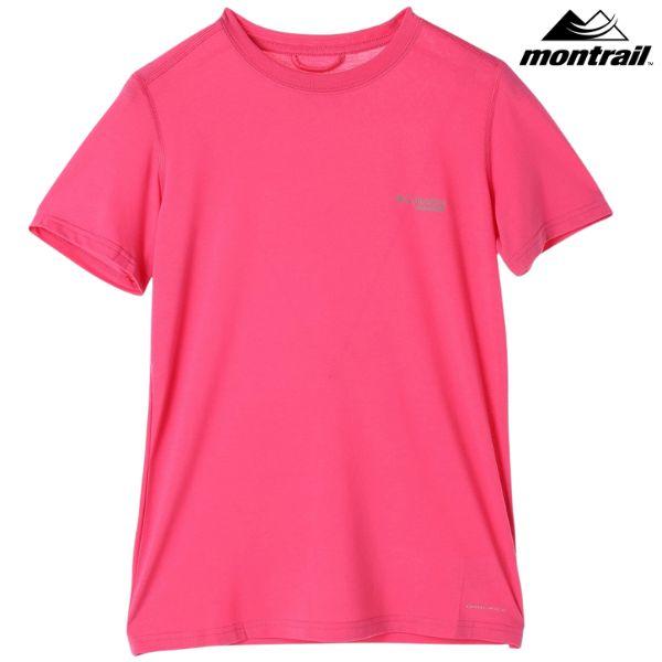 モントレイル トレイルランニング レディース ウエア Tシャツ ピンク MONTRAIL Colum...