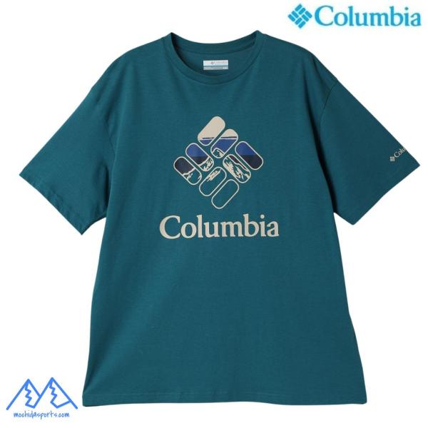 コロンビア Tシャツ ラピッドリッジグラフィックTシャツ ブルーグリーン Columbia Rapi...